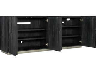 Hooker Furniture Chapman Shou Sugi Ban 80" Pine Wood Black Media Console