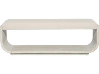 Hooker Furniture Modern Mood Inverness Natural Diamond White Upholstered Accent Bench