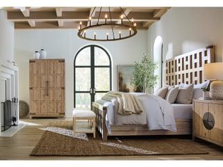 Hooker Furniture Vineyard Row Sonoma Beige Upholstered Accent Bench
