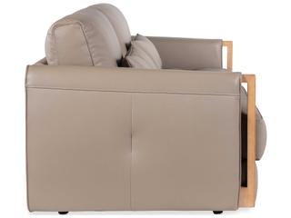 Hooker Furniture Ss Meridian Light Wood Gray Leather Sofa