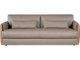Hooker Furniture Ss Meridian Light Wood Gray Leather Sofa
