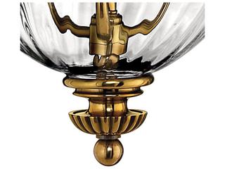 Hinkley Cambridge 3-Light Burnished Brass Glass Bell Candelabra Chandelier