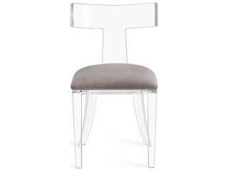 Interlude Home Tristan Clear Upholstered Side Dining Chair