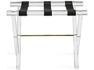 Interlude Home Clear / Shiny Brass / Black Luggage Rack