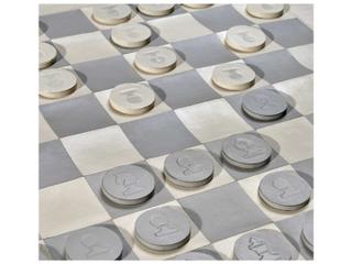 Interlude Home Grayson Ivory / Light Grey Chess Board