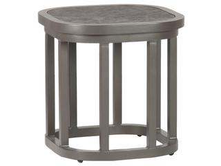 Inspired Visions Perth Graphite Aluminum Square End Table