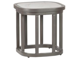 Inspired Visions Perth Graphite Aluminum Square End Table