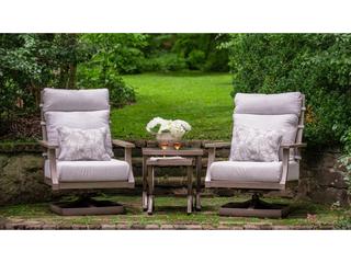 Inspired Visions Bungalow Cobblestone Aluminum Cushion Lounge Set