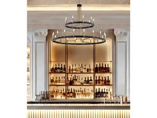 Justice Design Group 27-Light Matte Black Brass Tiered Chandelier