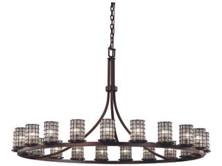 21-Light Wire Glass Chandelier