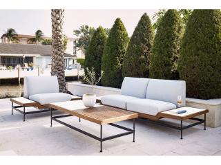 Jensen Outdoor Furniture Jett IPE 60" x 25" Rectangular Coffee Table with LPE Top