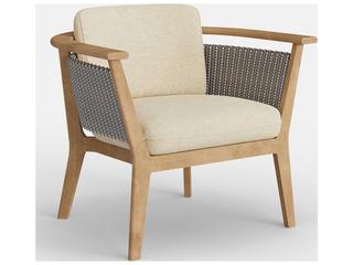 Soleo Teak Solara Fiber Lounge Chair in Nebula Gray