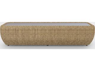 Jensen Outdoor Velo 55" x 24" Rectangular Coffee Table w/ Cement Top