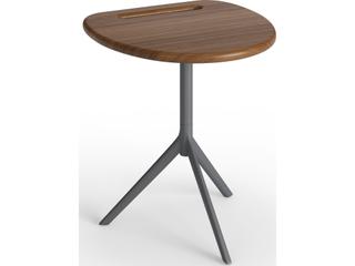 Foundations Arc 16-Inch Ipe Side Table with Slate Base
