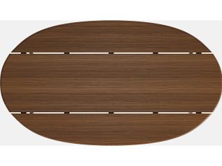 Jensen Outdoor Furniture Foundations IPE Arc 47" x 24" Coffee Table with LPE Top/ Slate