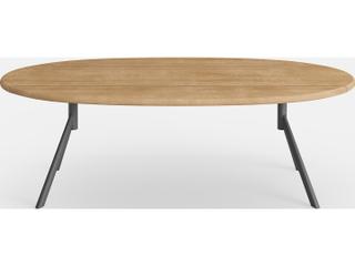 Jensen Outdoor Furniture Foundations IPE Aluminum Arc 47" x 24" Coffee Table with Teak Top/ Slate