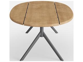 Jensen Outdoor Furniture Foundations IPE Aluminum Arc 47" x 24" Coffee Table with Teak Top/ Slate