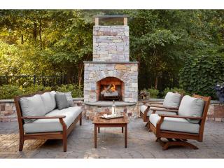 Jensen Outdoor Furniture Opal IPE Swivel Rocker with Hi Back Cushions