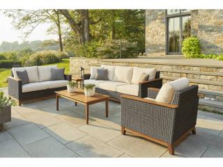Jensen Outdoor Furniture Coral IPE Sofa /Gray