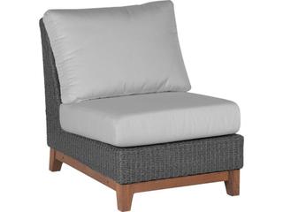 Coral Ipe and Viro Fiber Sectional Extension Seat in Gray