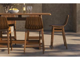 Jensen Outdoor Furniture Innova IPE Cradle Counter Height Side Chair