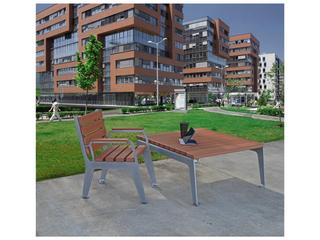 Frog Furnishings Plaza Steel Rectangular Outdoor Coffee Table