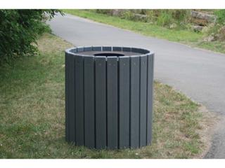 Frog Furnishings Recycled Plastic Standard Round 55 Gallon Receptacles