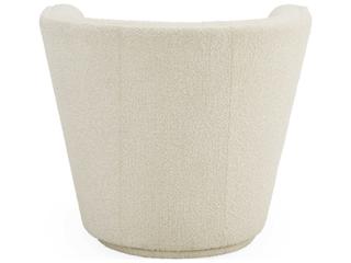 Jonathan Adler Maxime Swivel White Fabric Accent Chair