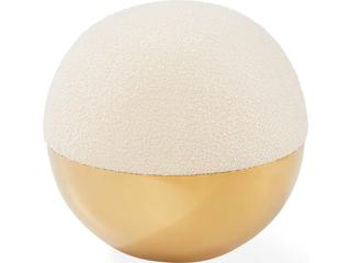 Alphaville Olympus Ivory White Upholstered Accent Stool