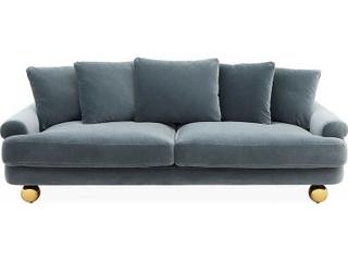 Greenwich Vincenza Slate Gray Upholstered Sofa