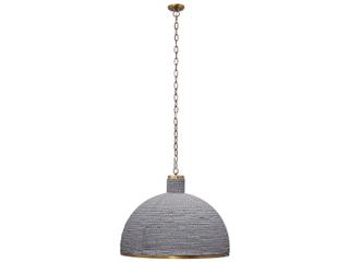 Jamie Young Big Sur 3-Light Slate Blue Dome Chandelier