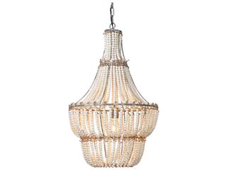 Jamie Young Blanca 1-Light White Washed Empire Chandelier