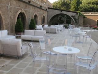 Kartell Outdoor La Marie Transparent Crystal Resin Dining Side Chair  (Sold in 2)