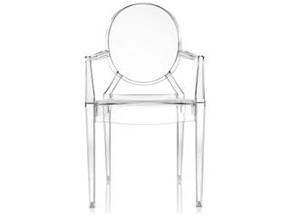 Kartell Outdoor Louis Ghost Crystal Resin Dining Arm Chair  (Sold in 4)