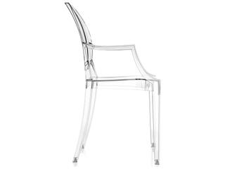 Kartell Outdoor Louis Ghost Crystal Resin Dining Arm Chair  (Sold in 4)