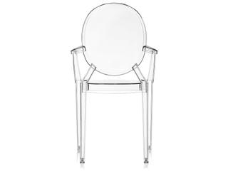 Kartell Outdoor Louis Ghost Crystal Resin Dining Arm Chair  (Sold in 4)