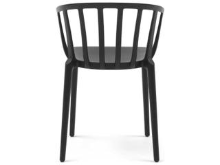 Kartell Outdoor Venice Matte Black Resin Dining Arm Chair  (Sold in 2)