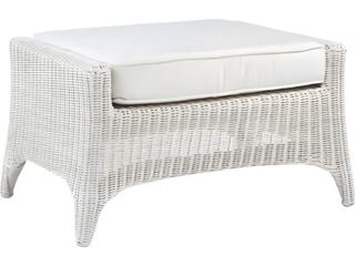 Cape Cod Wicker Cushion Ottoman