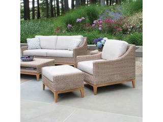 Kingsley Bate Special Order Frances Teak Cushion Ottoman