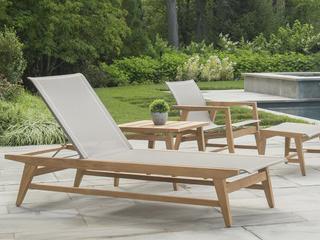 Kingsley Bate Marin Teak Sling Lounge Set