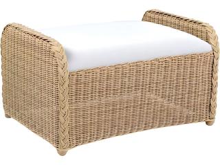Kingsley Bate Special Order Quogue Wicker Cushion Ottoman