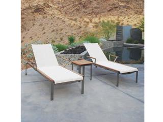Kingsley Bate Tivoli Stainless Steel Sling Chaise Lounge