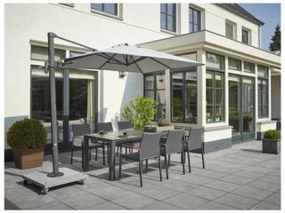 Kettler Concept Aluminum Lava Rectangular Ceramic Top Patio Dining Table
