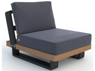 Kettler Fitz Roy Aluminum Lava Modular Outdoor Patio Lounge Chair in Natte Charcoal