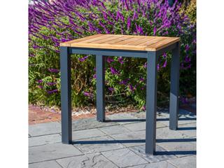 Kettler Elba Charcoal Teak Cast Silver Aluminum Cushion Bar Set