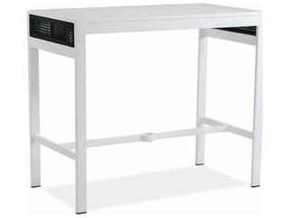 Koverton Parkview Woven Wicker Rectangular Wicker Outdoor Patio Bar Table