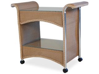 Wicker Serving Cart