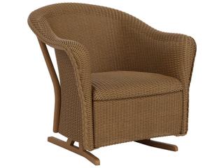 Reflections Wicker Spring Rocker Patio Lounge Chair with Padded Seat