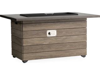 Frontier Aluminum Rectangular Patio Fire Pit Table