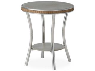 Essence Wicker Round Glass Top Outdoor Patio End Table